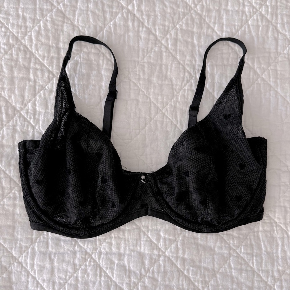 Calvin Klein Black Underwire Bra with Adjustable Straps